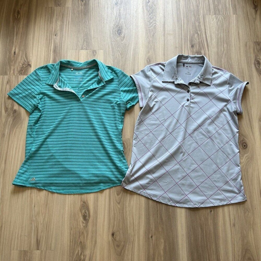 ADIDAS ClimaCool ClimaLite Golf Tennis Pickleball Polo Bundle Lot of 2 Size L